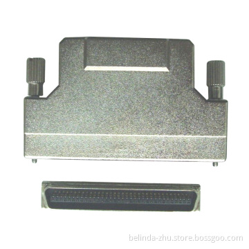 1.27mm Pitch 68 Pin SCSI Solder Plug Connector with Metal Cover